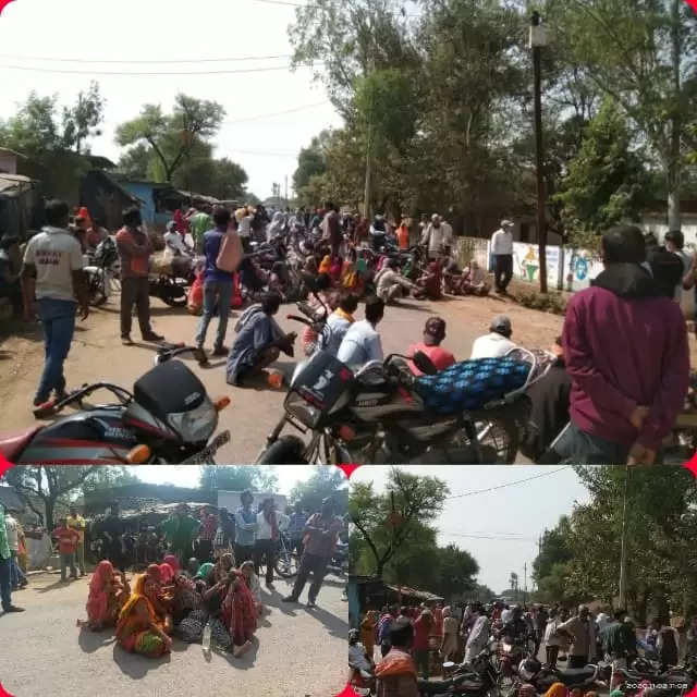 सतना जिले के सभापुर थाना का ग्रामीणों ने घेराव कर किया चक्काजाम